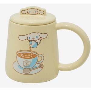 Cinnamoroll Latte Mug with Lid Cute Sanrio‎ Kawaii Ceramic Coffee Tea Cup New